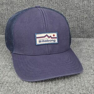 Billabong Hat Cap Mens Snap Back Blue Surf Beach Skate Surfboard Y2K Mesh